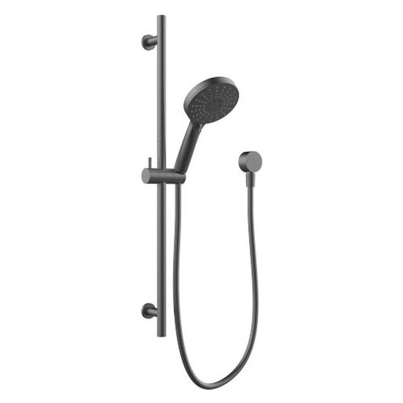 Finesa Rail Shower With Elbow & Round Rail Gun Metal