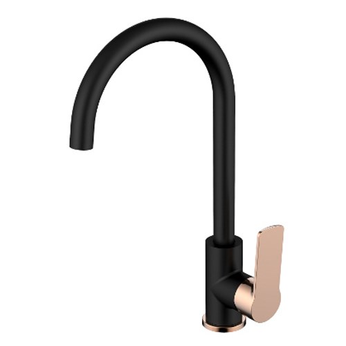 Akemi Sink Mixer Matte Black & Rose Gold