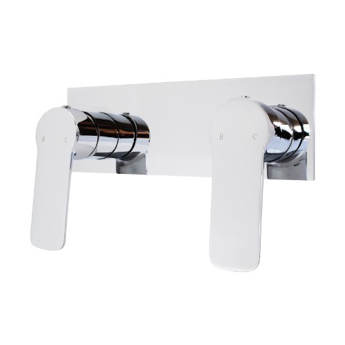 Akemi Dual Shower Mixer Chrome & White