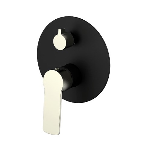 Akemi Diverter Mixer Matte Black & Brushed Nickel