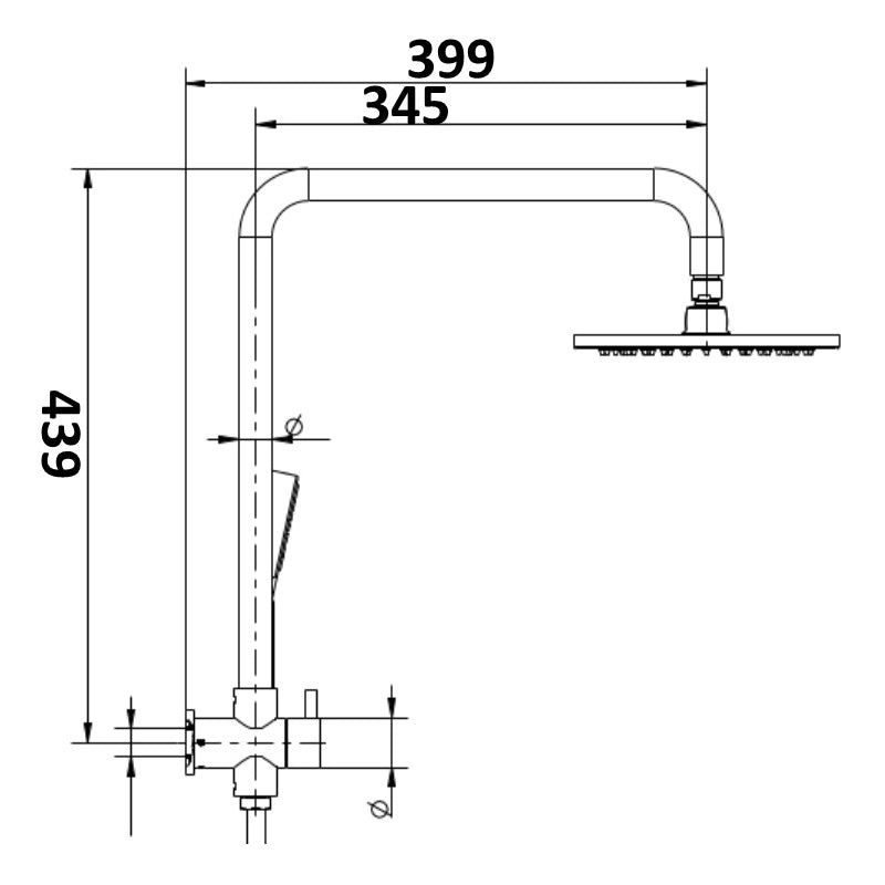 Akemi Dual Shower Matte Black