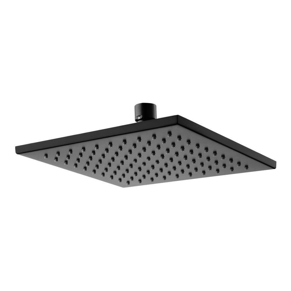Kiato Brass Overhead Shower 200mm Chrome & Matte Black