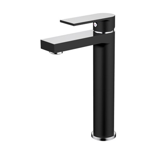 Kiato Extended Basin Mixer Chrome & Matte Black