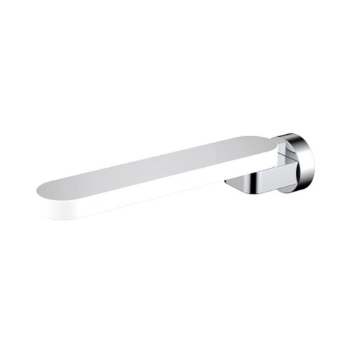 Kiato Swivel Bath Spout 225mm White & Chrome