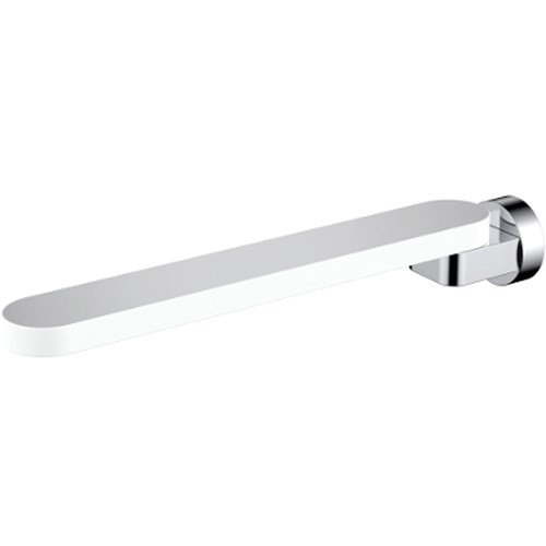 Kiato Swivel Bath Spout 295mm White & Chrome