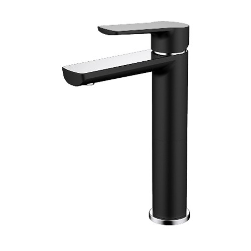 Akemi Extended Basin Mixer Chrome & Matte Black