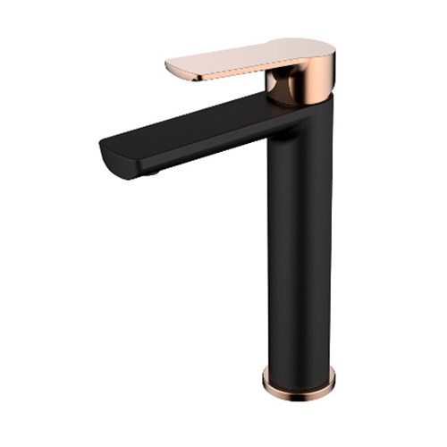 Akemi Extended Basin Mixer Matte Black & Rose Gold