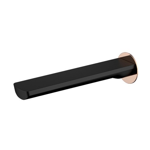 Akemi Bath Spout 180mm Matte Black & Rose Gold