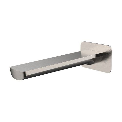 Akemi 180mm Bath Spout Square Plate Brushed Nickel