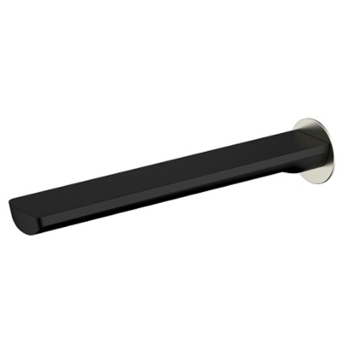 Akemi 235mm Bath Spout Black & Brushed Nickel