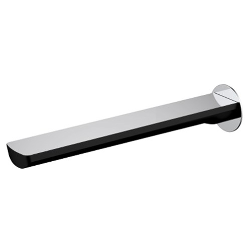 Akemi 235mm Bath Spout Black & Chrome