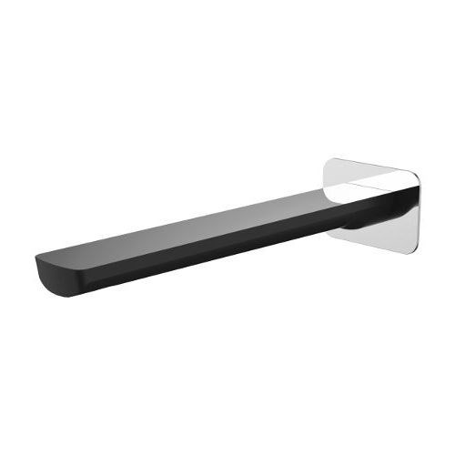 Akemi 235mm Bath Spout Square Plate Black & Chrome