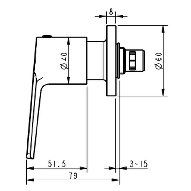 Akemi Wall Top Assemblies - Gun Metal