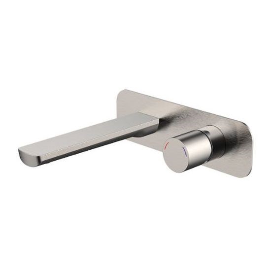 Finesa Wall Basin/Bath Mixer Brushed Nickel