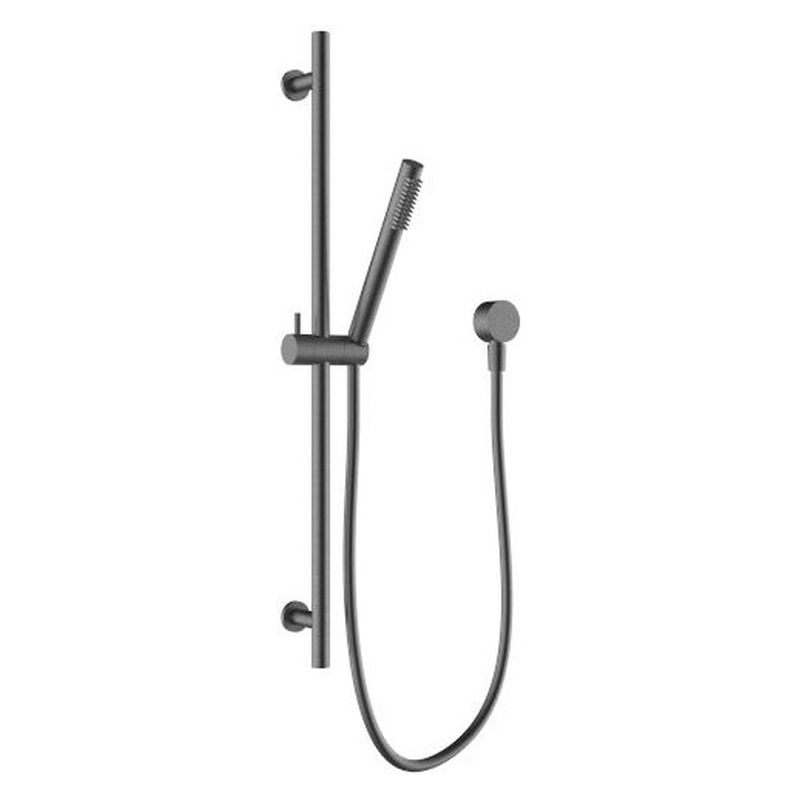 Cioso Rail Shower With Elbow & Round Rail Gun Metal