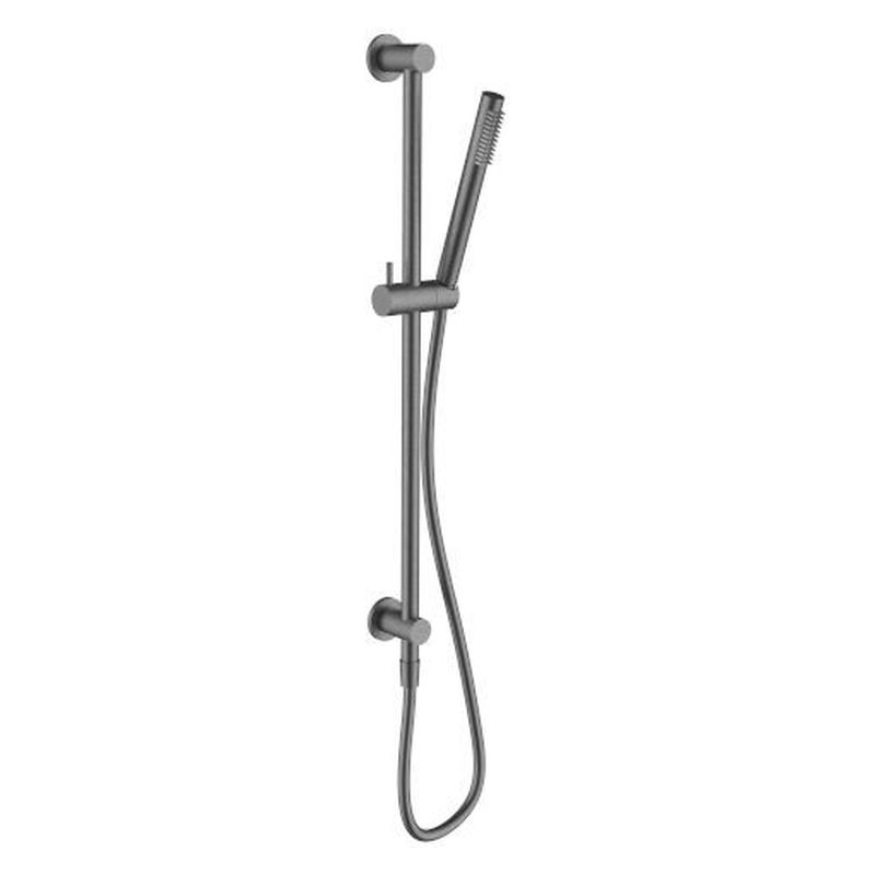 Cioso Rail Shower With Round Rail - Top Inlet Gun Metal