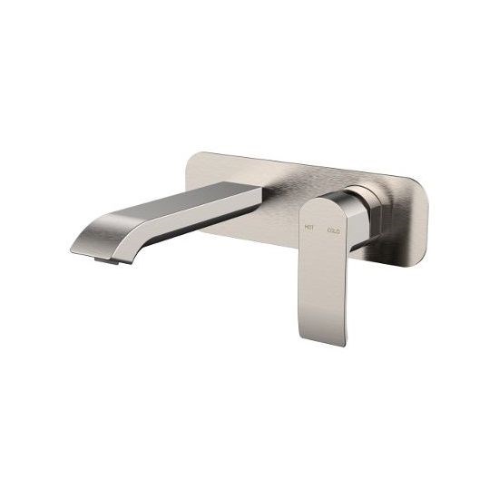 Zoya Wall Basin Mixer Brushed Nickel