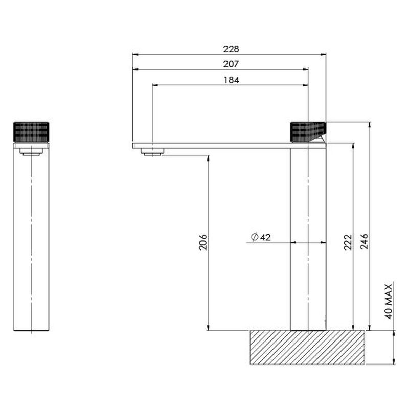 Axia Vessel Mixer - Chrome