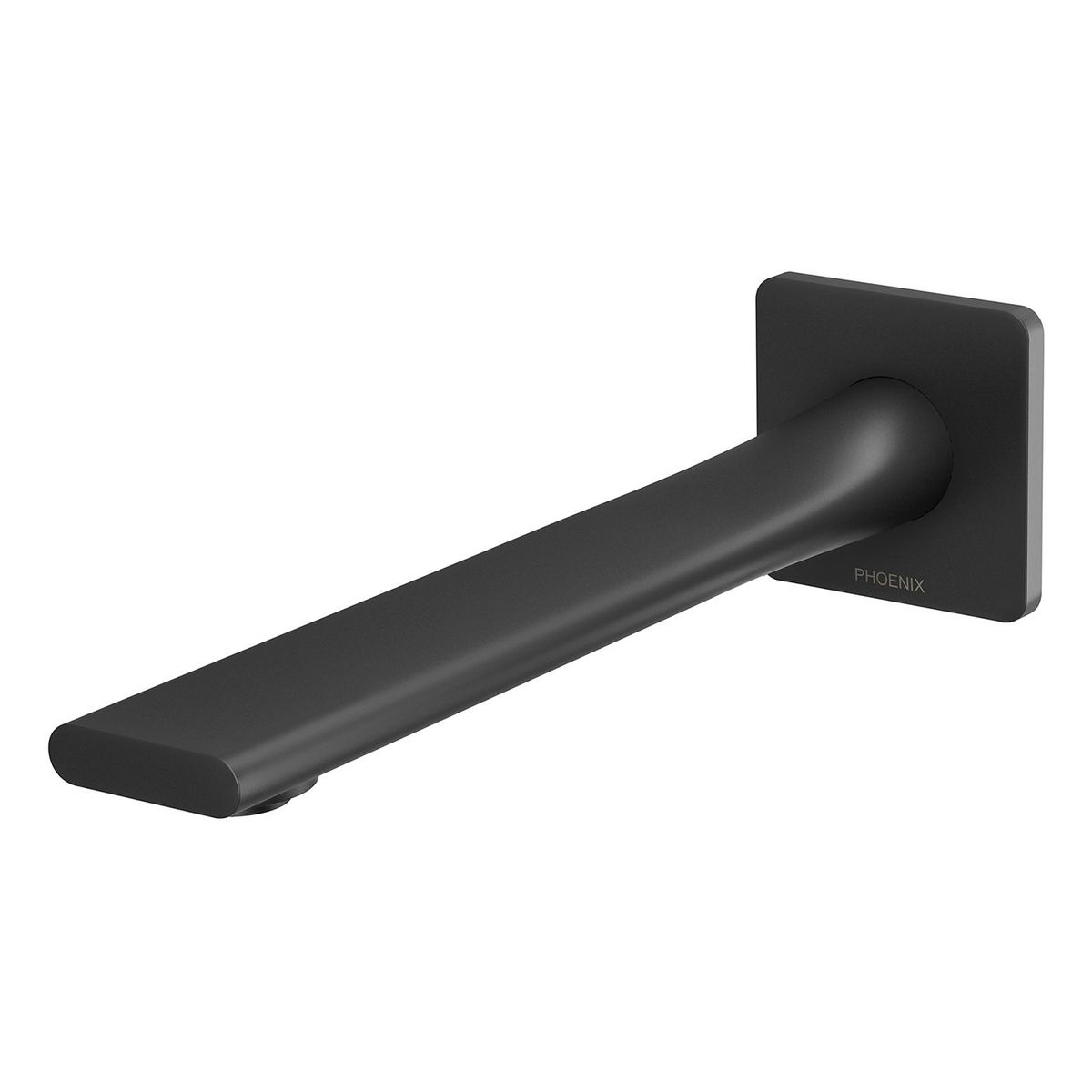 Teel Wall Bath Outlet 200mm - Matte Black