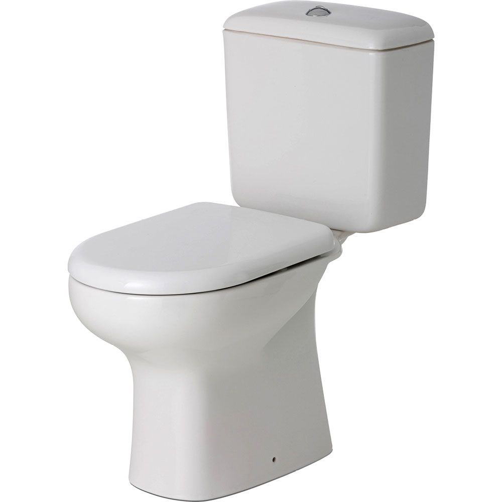 RAK Liwa White Close-Coupled Toilet Suite, S-Trap 140