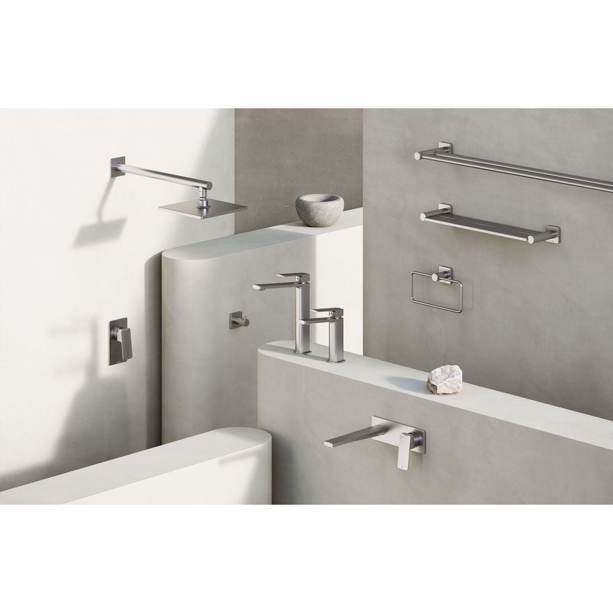 Enviro316 Wall Basin / Bath Mixer Set 200mm
