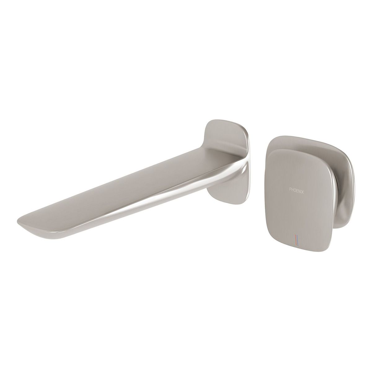 Nuage Wall Basin / Bath Mixer Set 200mm - Brushed Nickel