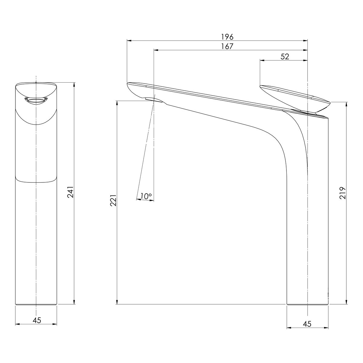 Nuage Vessel Mixer - Matte White
