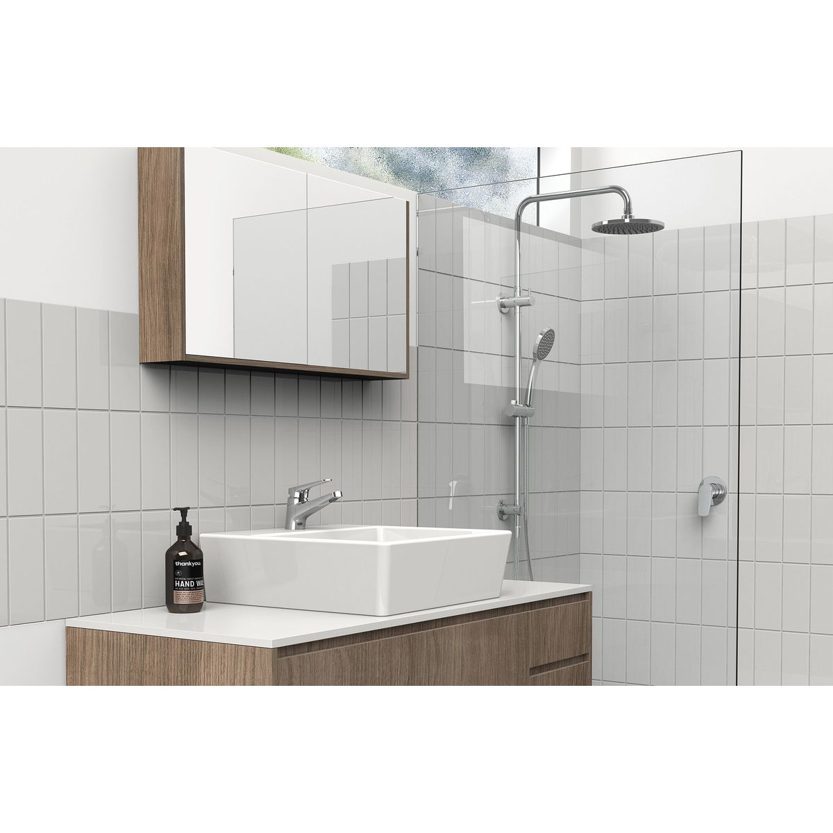 Pina Twin Shower - Chrome