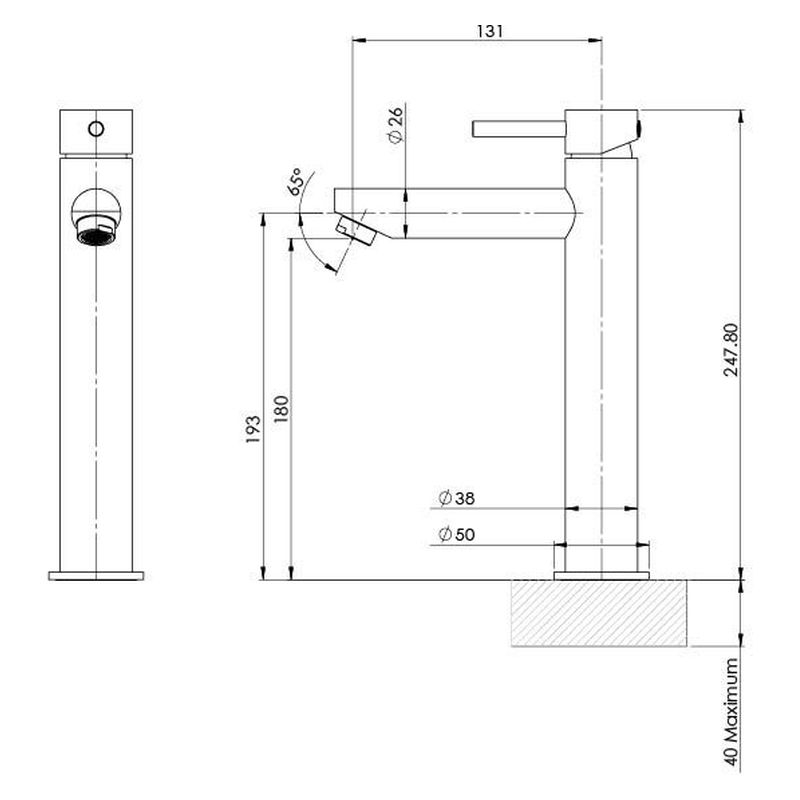 Pina Vessel Mixer - Chrome