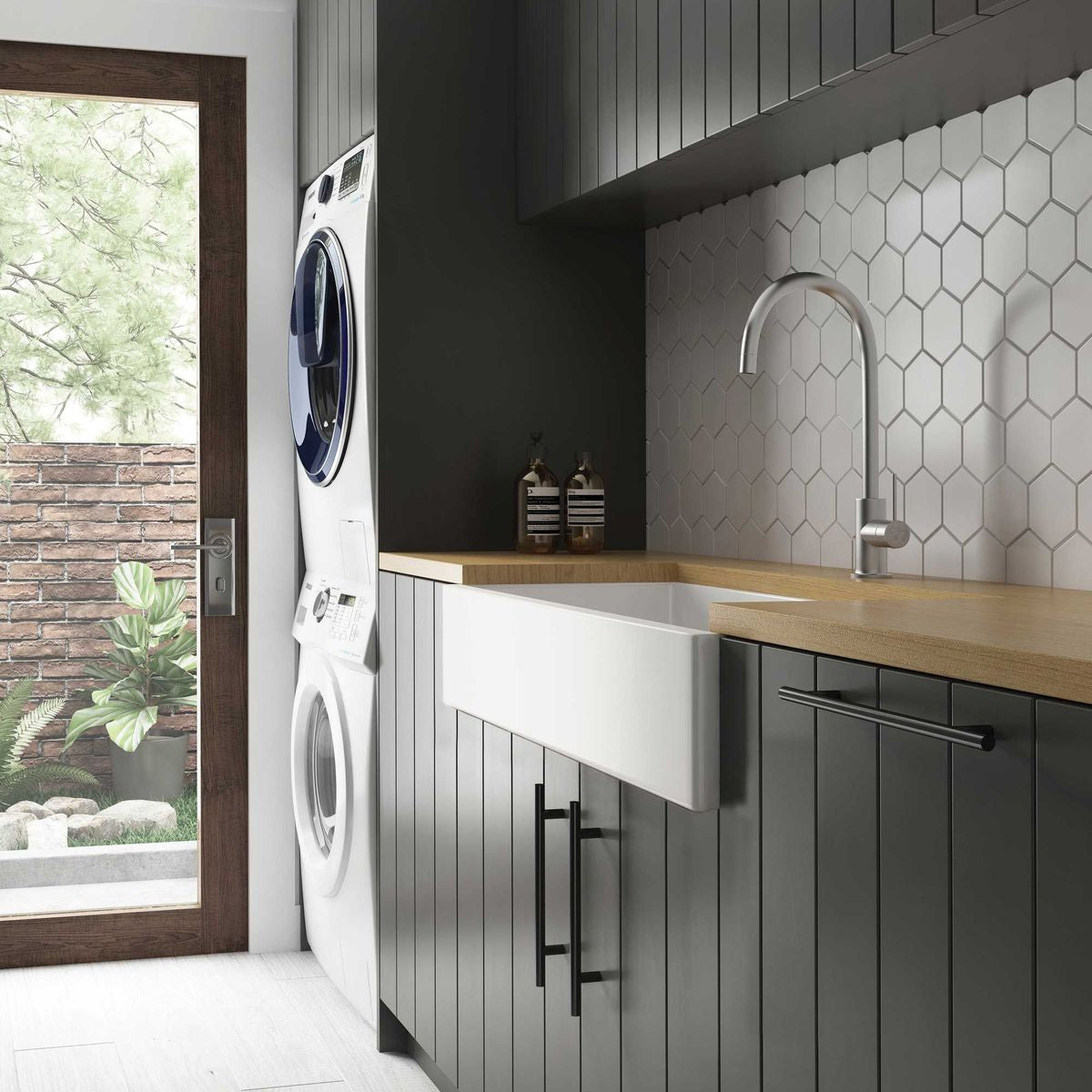 Arqstone Oros 900 Butler Sink - White