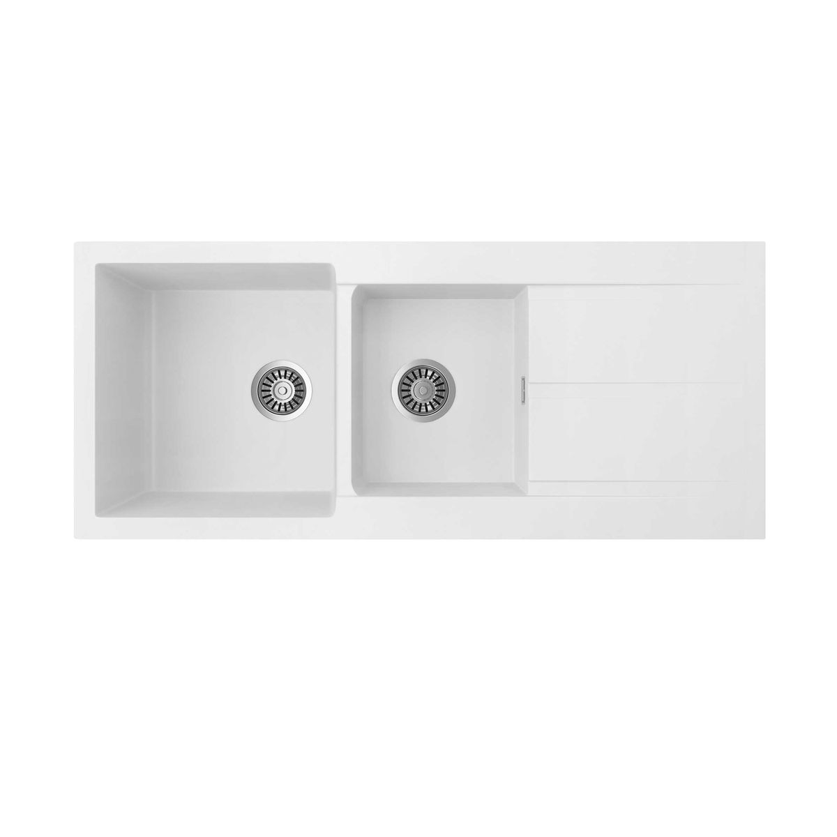Oros 1160 Arqstone sink - White, No Taphole