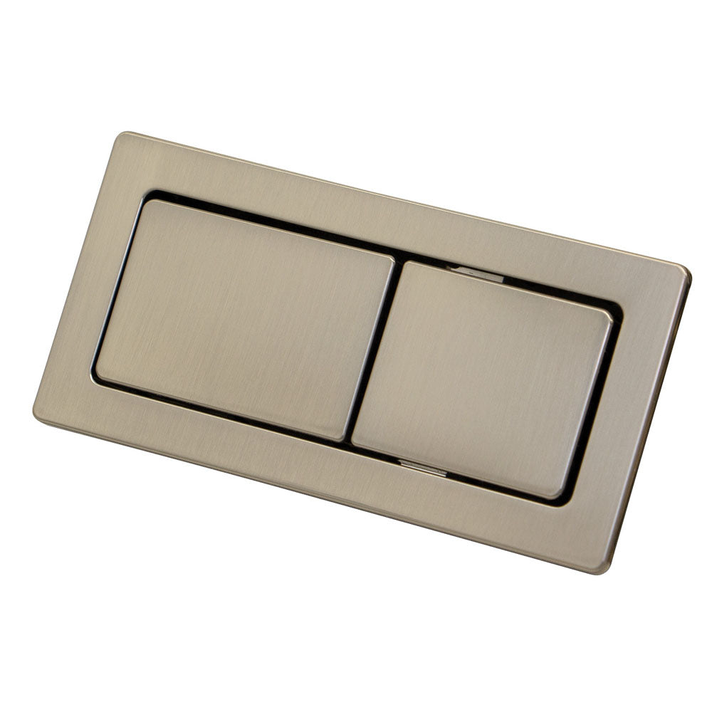 Rectangular Flush Buttons - Brushed Nickel