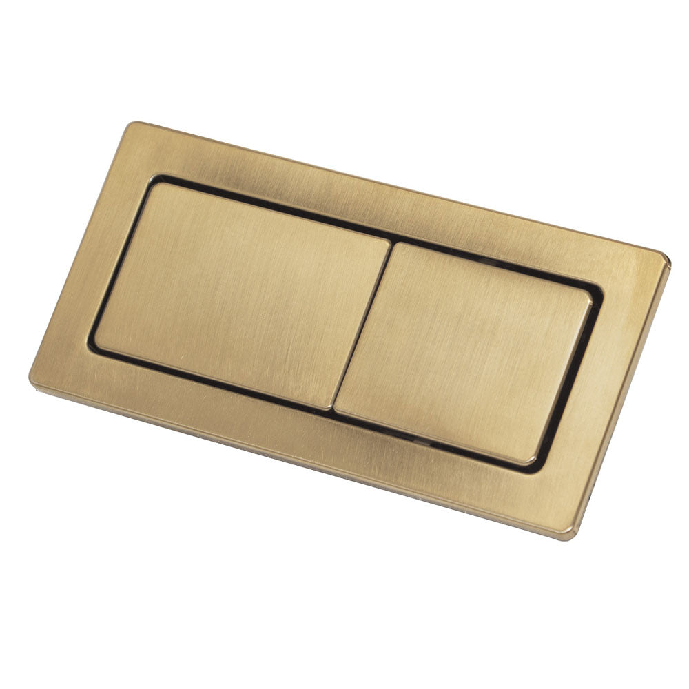 Rectangular Flush Buttons - Urban Brass