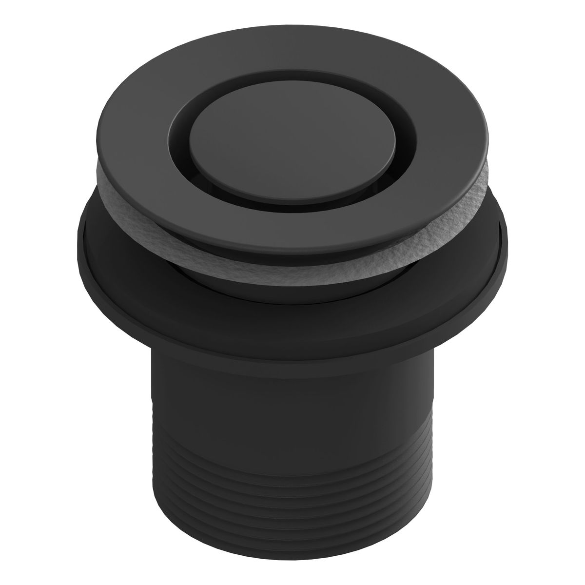 P&W Brass Bath Pop Down Overflow 40mm, Matt Black