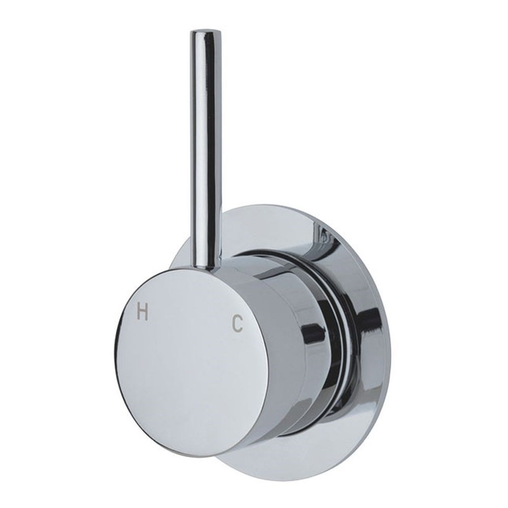 Kaya Up Wall Mixer, Small Round Plate, Chrome
