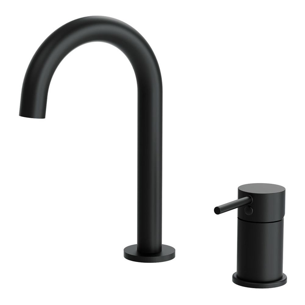 Kaya Hob Mounted Mixer Set, Matte Black