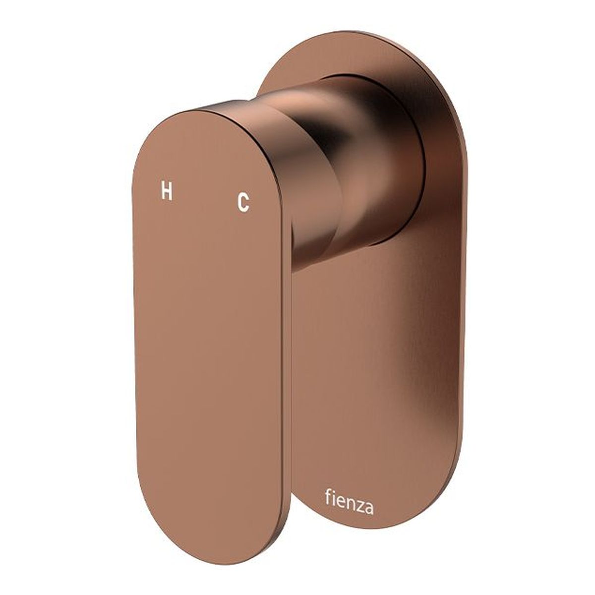 Empire Slim Wall Mixer, Oval Plate, Brushed Copper