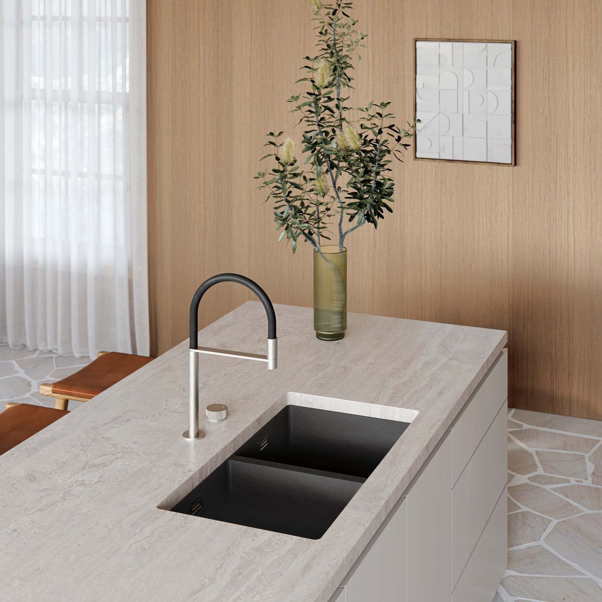 5000 Series Double Bowl Sink - Matte Black