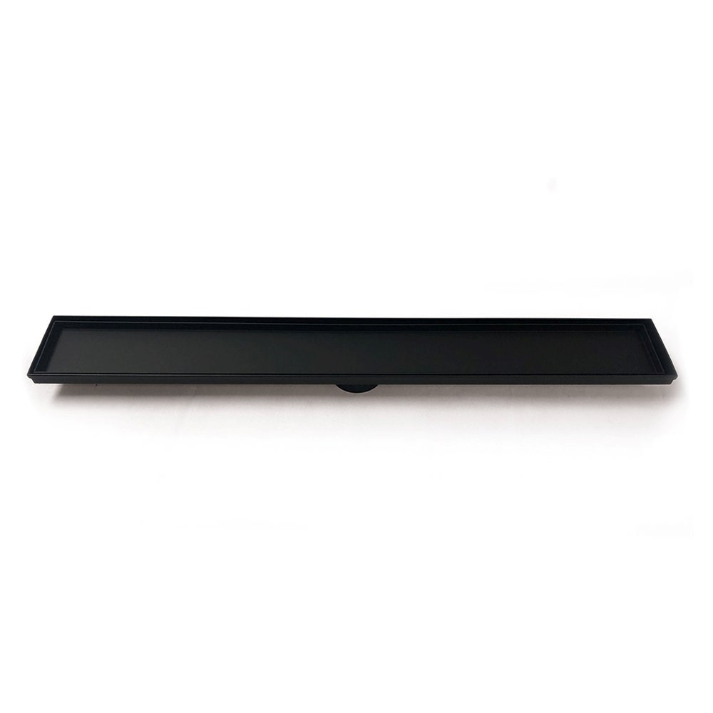 Tile Insert Linear Shower Grate 316-BLK-RGL-800-74 Matte Black