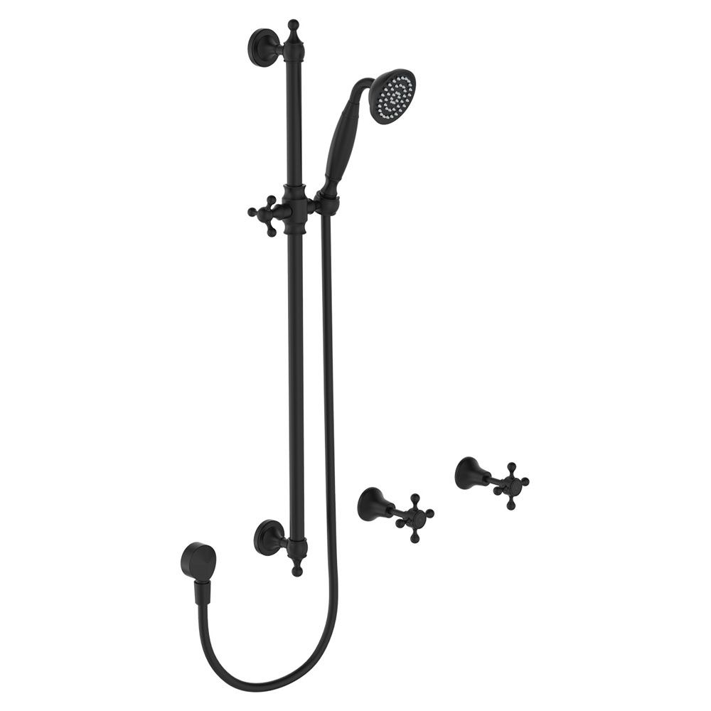 Lillian Rail Shower Set, Matte Black