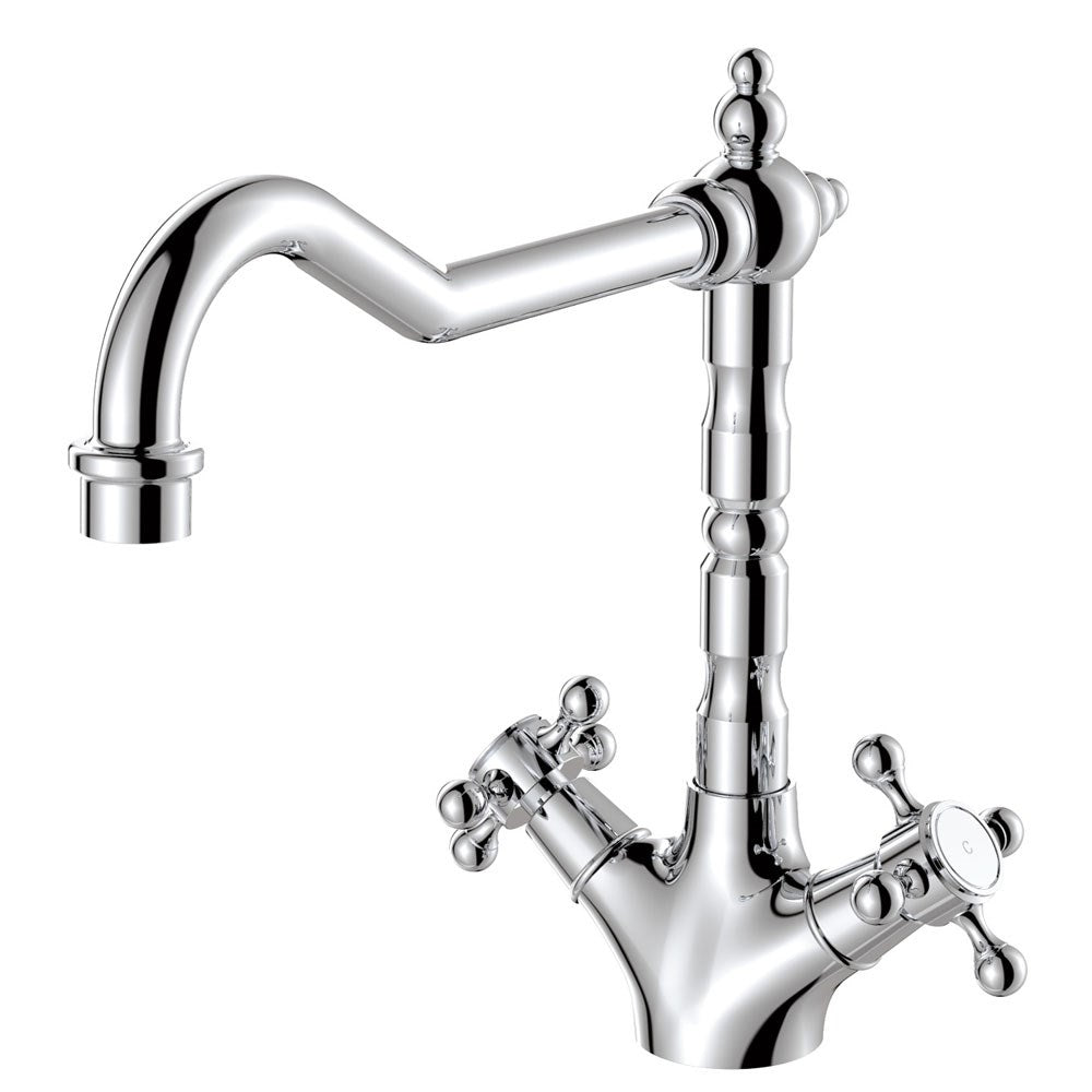 Lillian Shepherds Crook Sink Mixer, Chrome