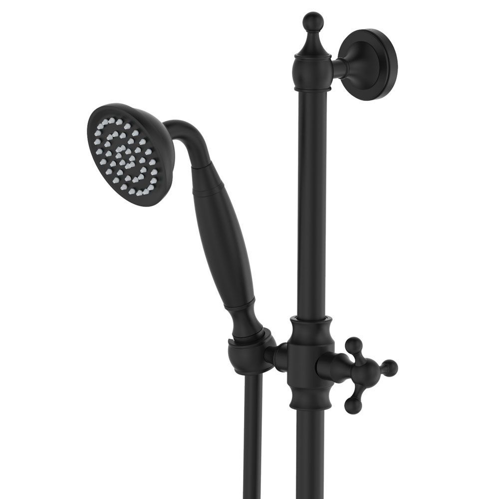 Lillian Lever Rail Shower Set, Matte Black