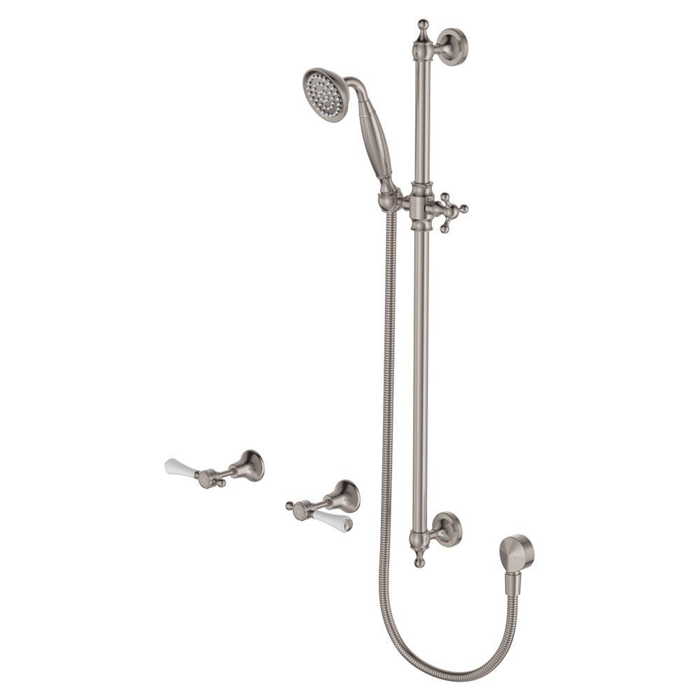 Lillian Lever Rail Shower Set, Brushed Nickel