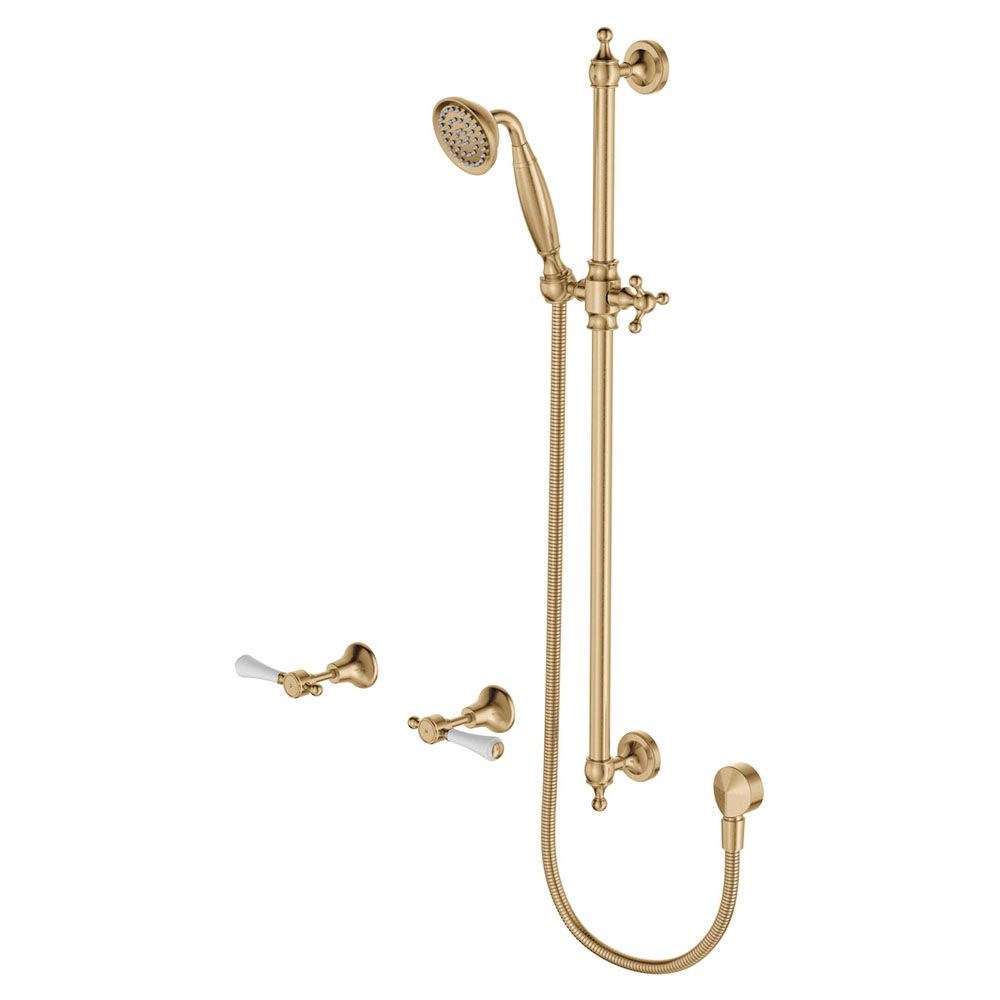 Lillian Lever Rail Shower Set, Urban Brass