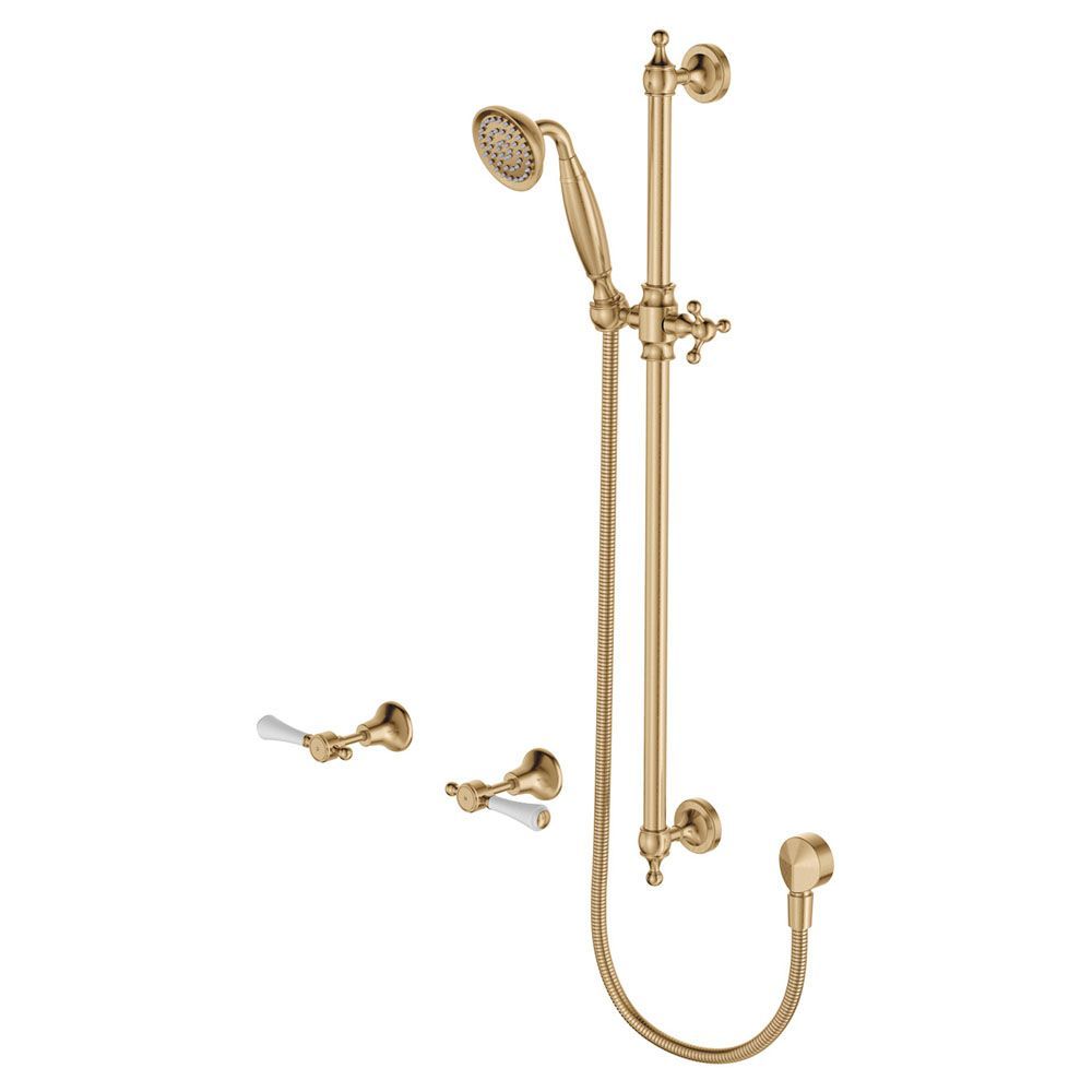 Lillian Lever Rail Shower Set, Urban Brass