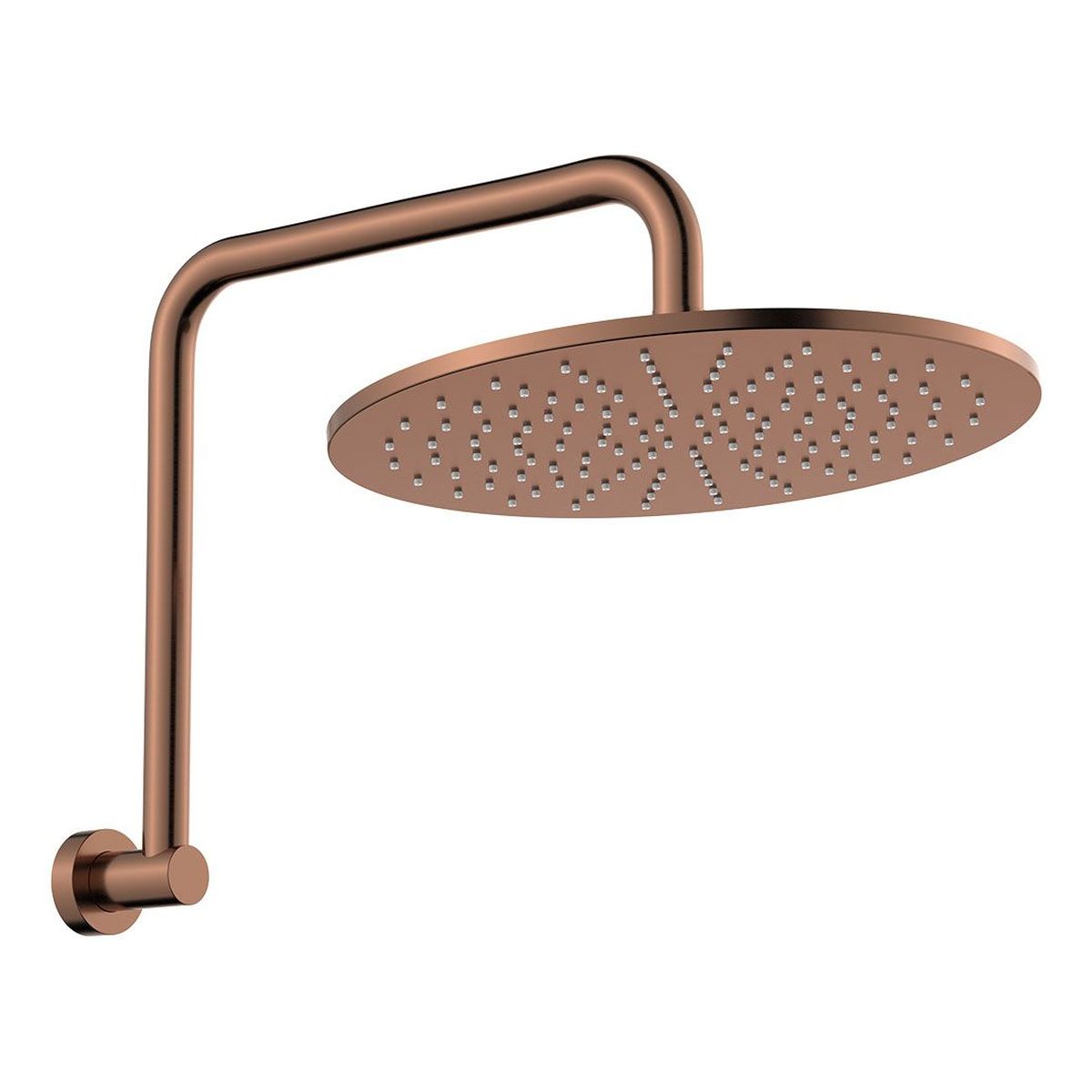 Empire Slim Gooseneck Shower Arm Set, Brushed Copper