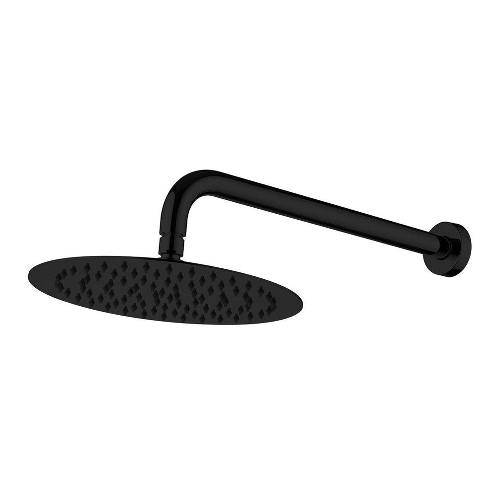 Kaya Wall Arm Shower Set, Matte Black
