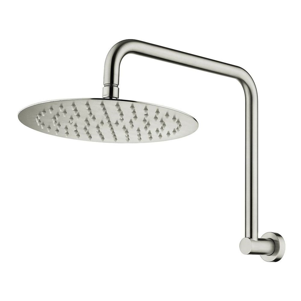 Kaya Gooseneck Shower Arm Set, Brushed Nickel