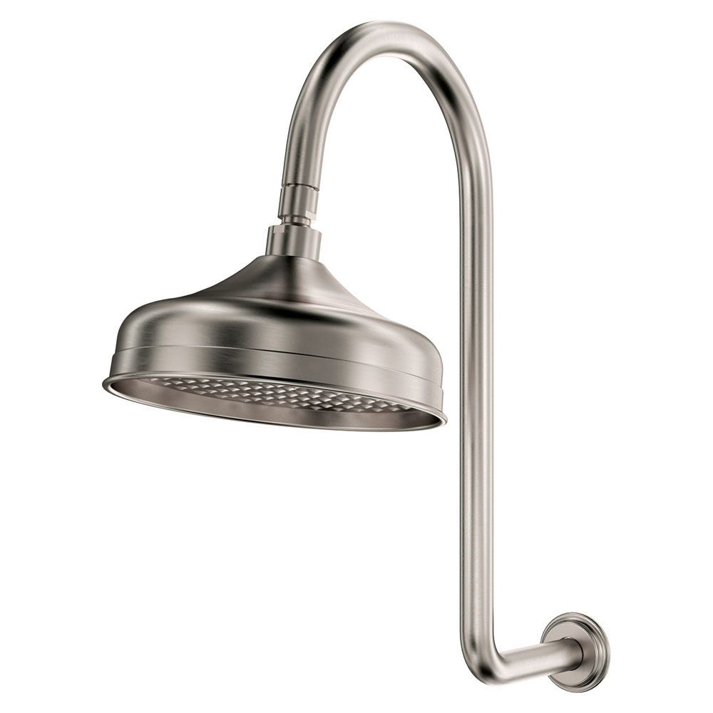 Lillian Wall Arm Shower Set, Brushed Nickel