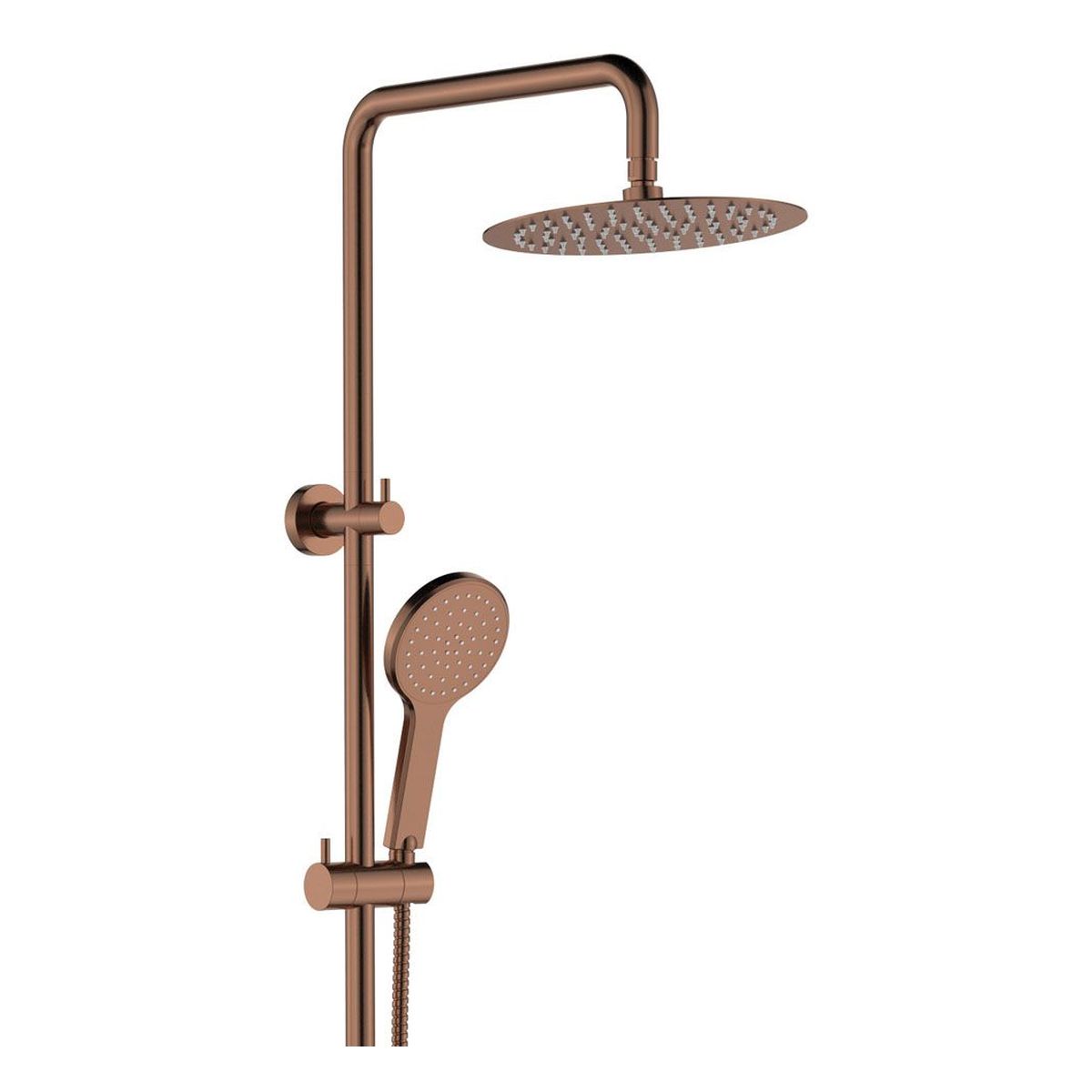 Kaya Twin Shower, Brushed Copper